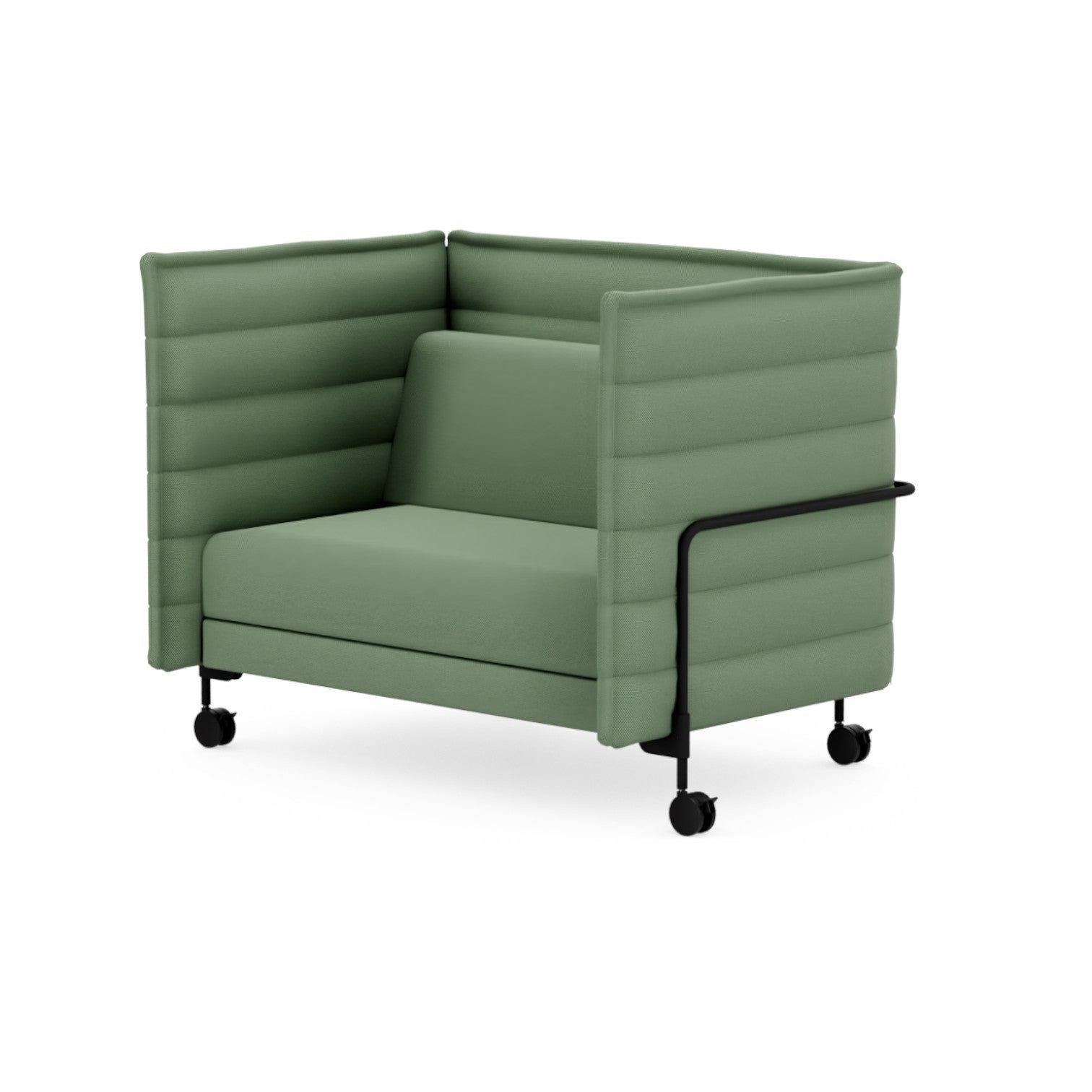 Alcove Love Seat, Laser, Light Green/Forest