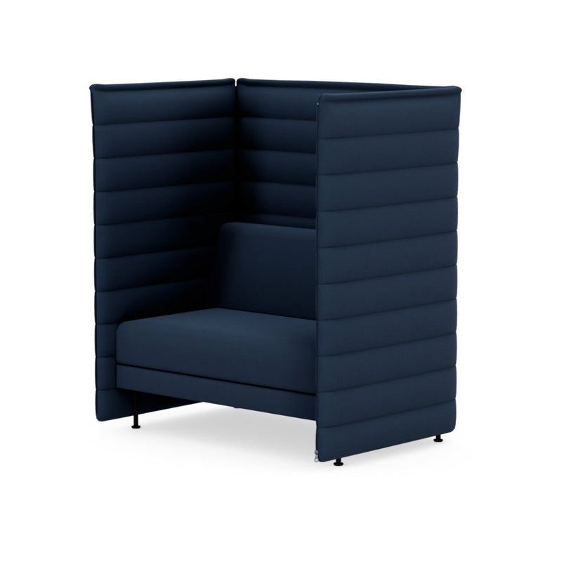 Alcove Plus Loveseat + 2x Paravent, Dumet, Indigo/Melange