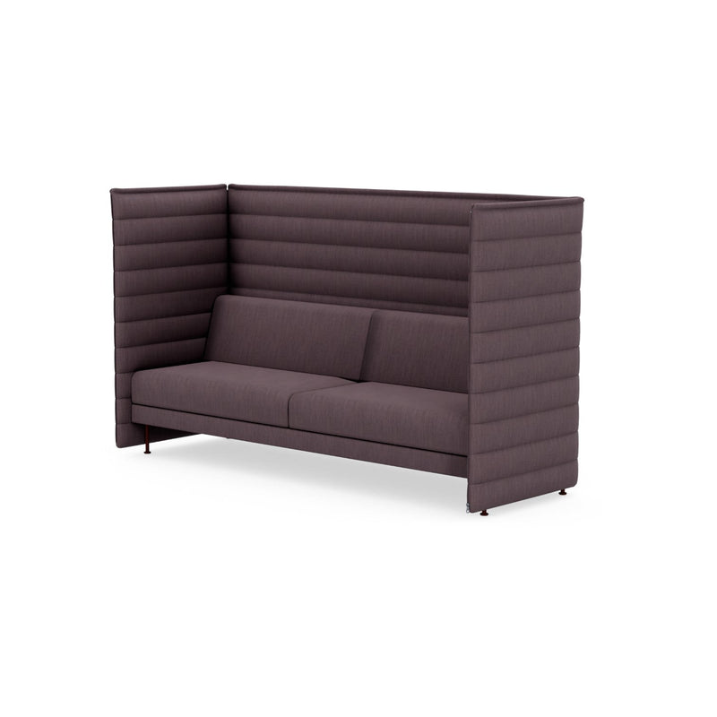 Alcove Plus Sofa 3-Seater + 2x Screen, Tress, Aubergine/Melange