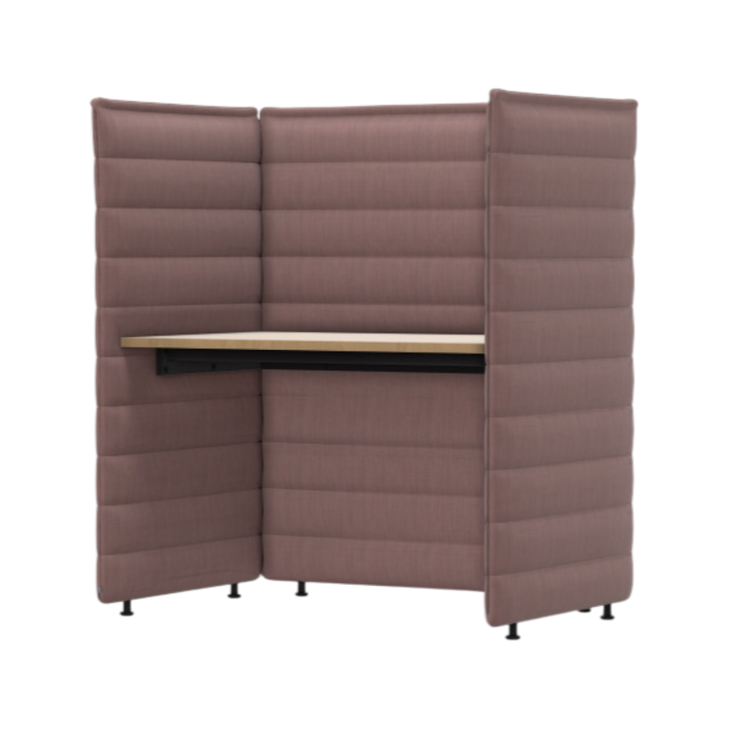 Alcove Plus Desk M, Tress, Pale Rose Melange, Light Oak