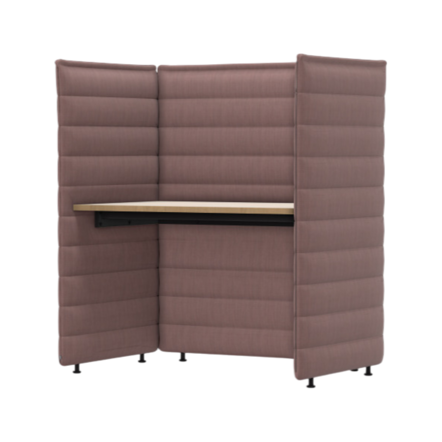 Alcove Plus Desk M, Tress, Pale Rose Melange, Light Oak