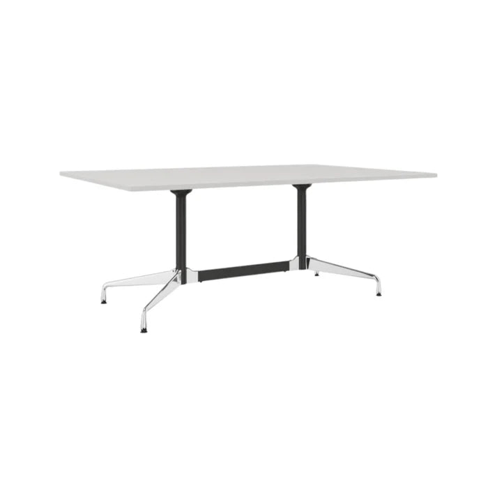 Eames Segmented Table polished aluminum, lengths 180-280 cm, width 130 cm